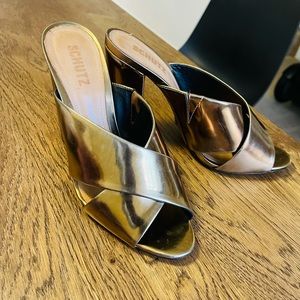 Women's Metallic Maisie Leather High Heel Sandal